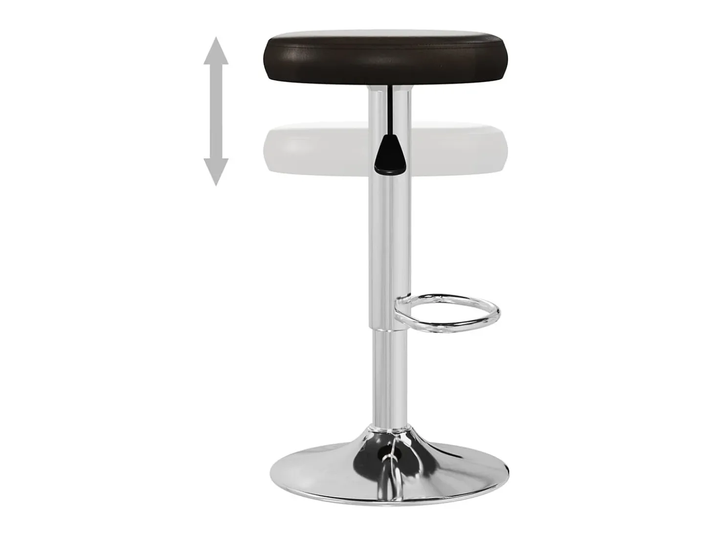 Bancos de bar 2 pcs couro artificial castanho