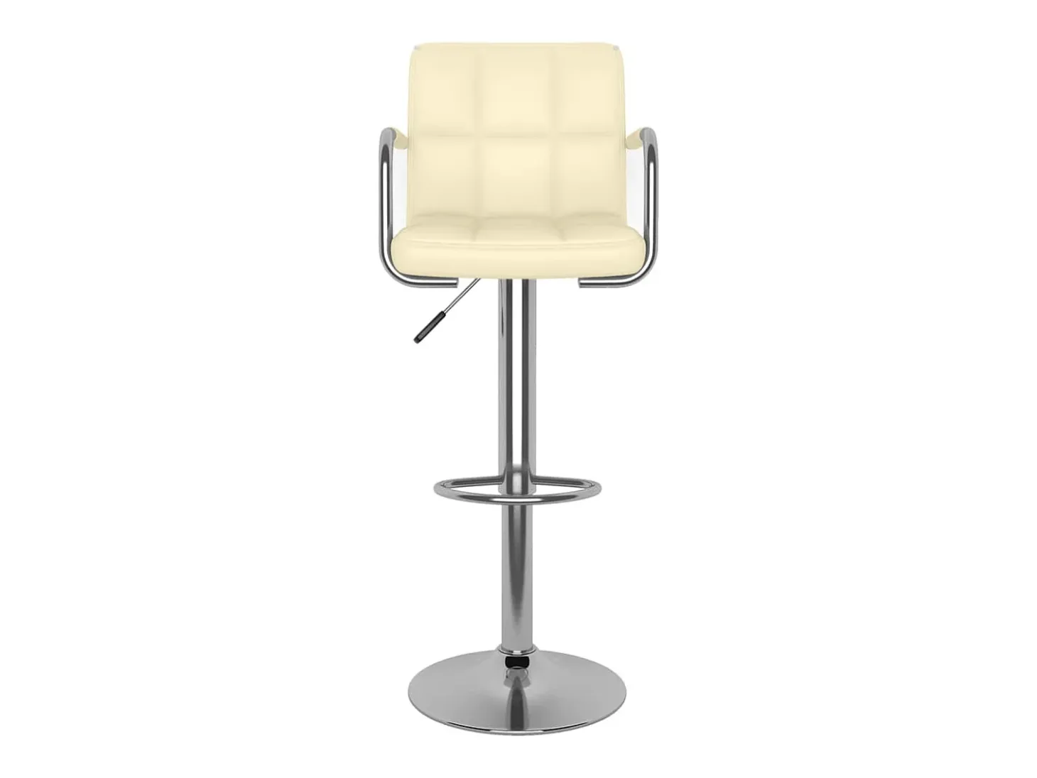 Bancos de bar 2 pcs couro artificial cor creme
