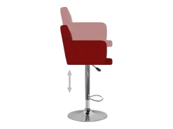 Bancos de bar 2 pcs couro artificial vermelho tinto