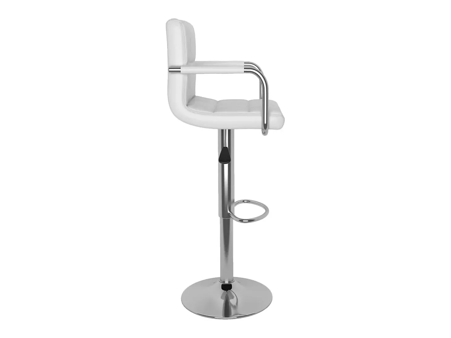 Bancos de bar 2 pcs couro artificial branco