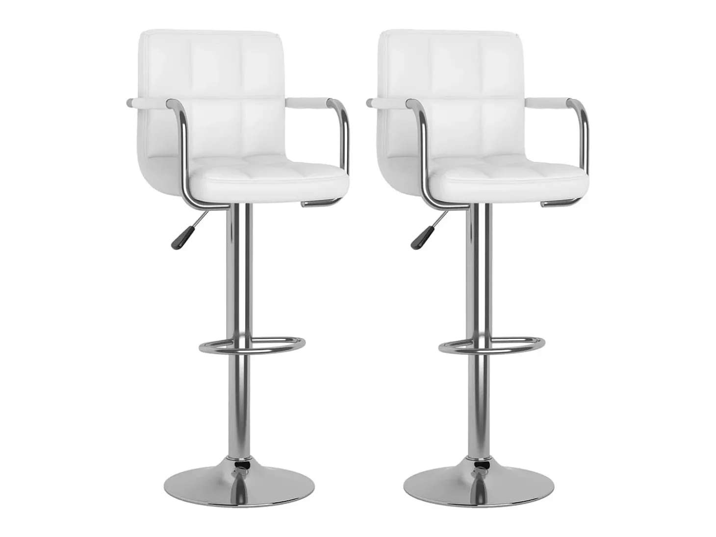 Bancos de bar 2 pcs couro artificial branco