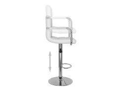 Bancos de bar 2 pcs couro artificial branco