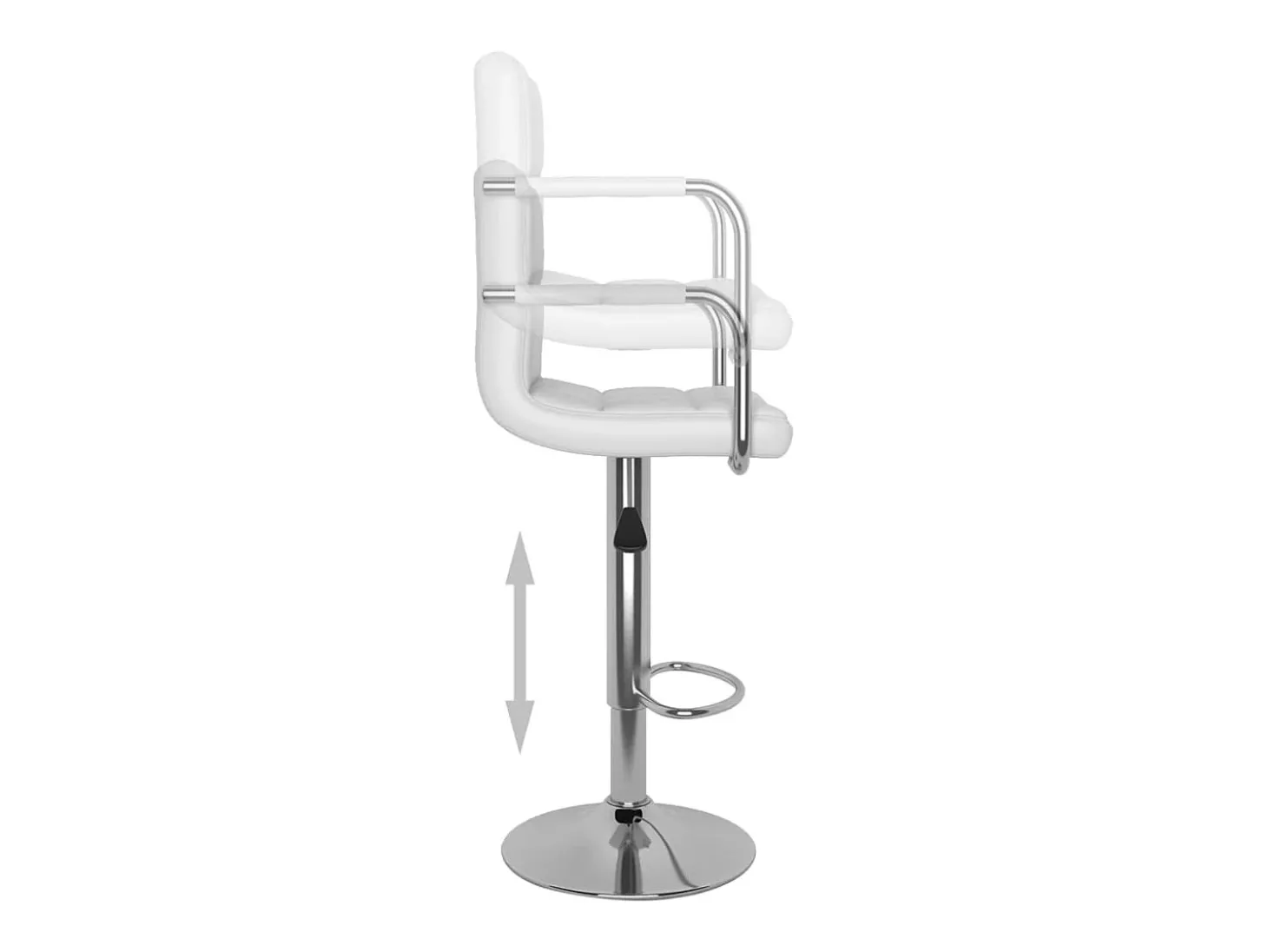 Bancos de bar 2 pcs couro artificial branco