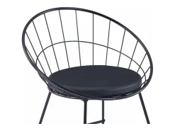 Bancos de bar 2 pcs couro artificial preto