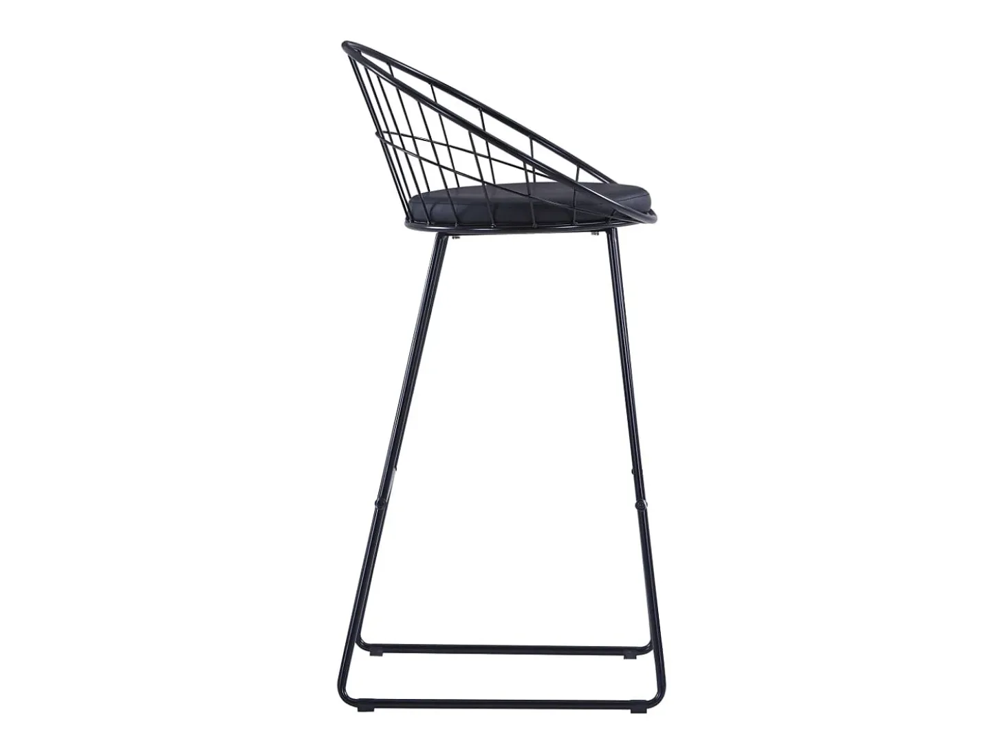 Bancos de bar 2 pcs couro artificial preto