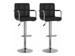 Bancos de bar 2 pcs couro artificial preto PT308935