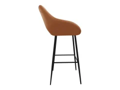 Bancos de bar 2 pcs couro artificial castanho-claro
