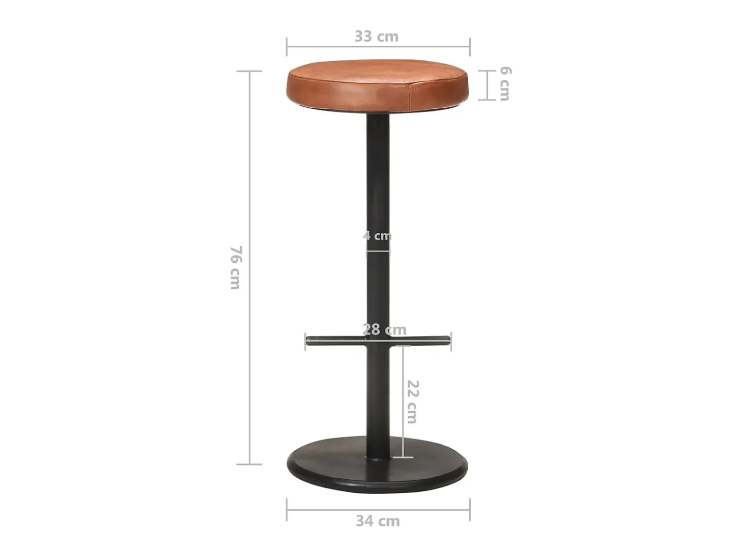 Bancos de bar 2 pcs couro genuíno castanho