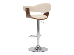 Bancos de bar 2 pcs madeira curvada e couro artificial creme PT729921