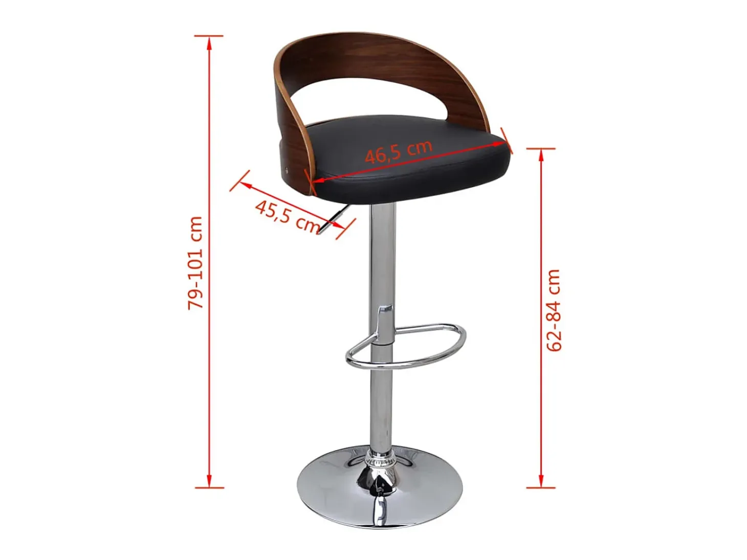 Bancos de bar 2 pcs madeira curvada