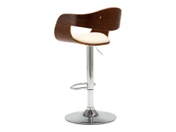 Bancos de bar 2 pcs madeira curvada e couro artificial creme PT637938