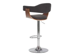 Bancos de bar 2 pcs madeira curvada e tecido cinzento PT119449