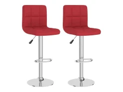 Bancos de bar 2 pcs tecido vermelho tinto