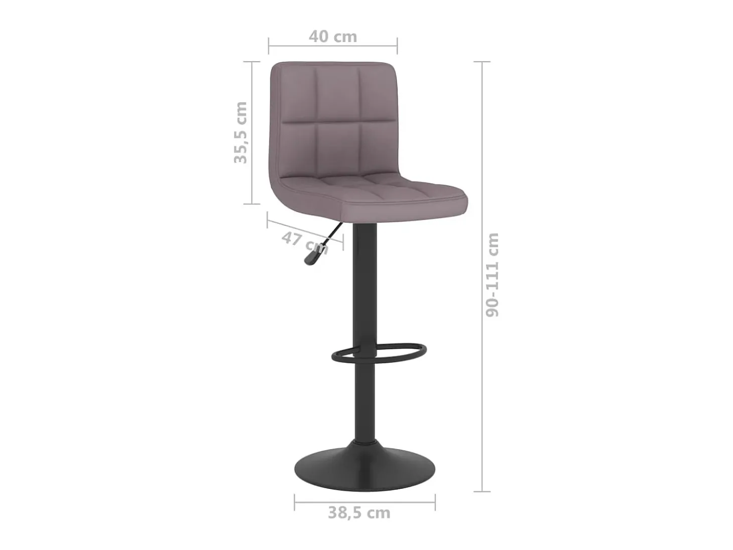Bancos de bar 2 pcs tecido cinzento-acastanhado
