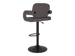 Bancos de bar 2 pcs tecido cinzento-acastanhado