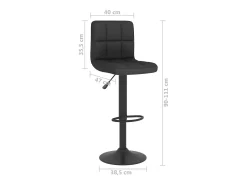 Bancos de bar 2 pcs tecido preto