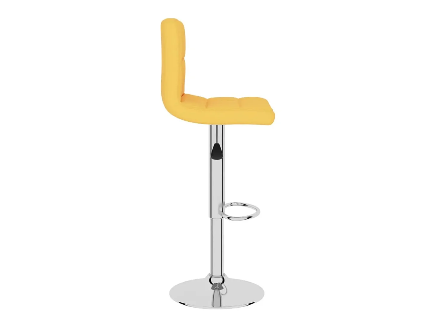 Bancos de bar 2 pcs tecido amarelo mostarda