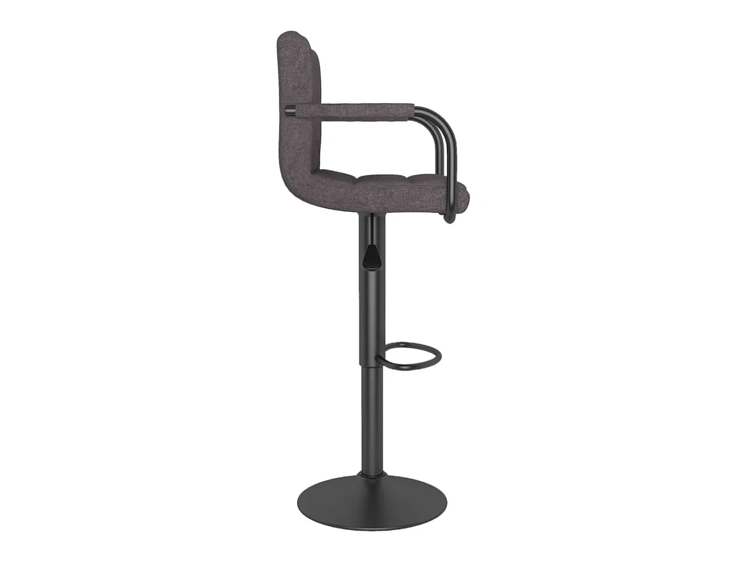 Bancos de bar 2 pcs tecido cinzento-acastanhado