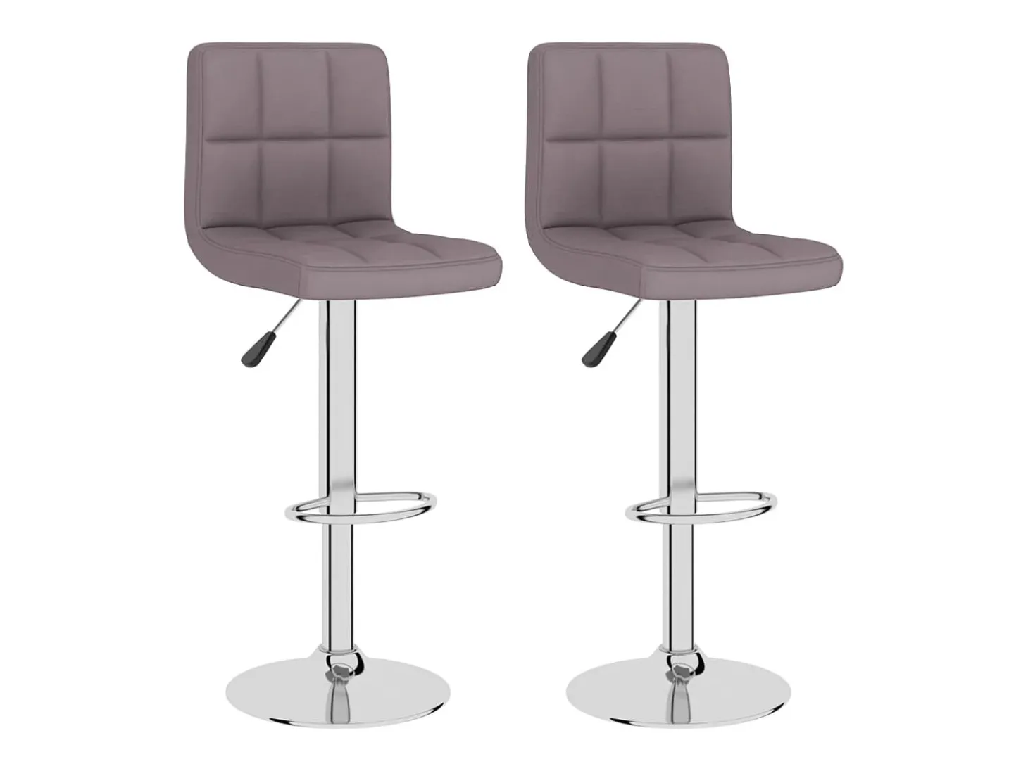Bancos de bar 2 pcs tecido cinzento-acastanhado