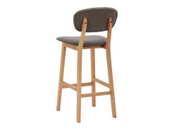 Bancos de bar 2 pcs tecido cinzento-acastanhado