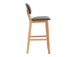 Bancos de bar 2 pcs tecido cinzento-acastanhado