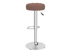 Bancos de bar 2 pcs tecido castanho