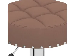 Bancos de bar 2 pcs tecido castanho