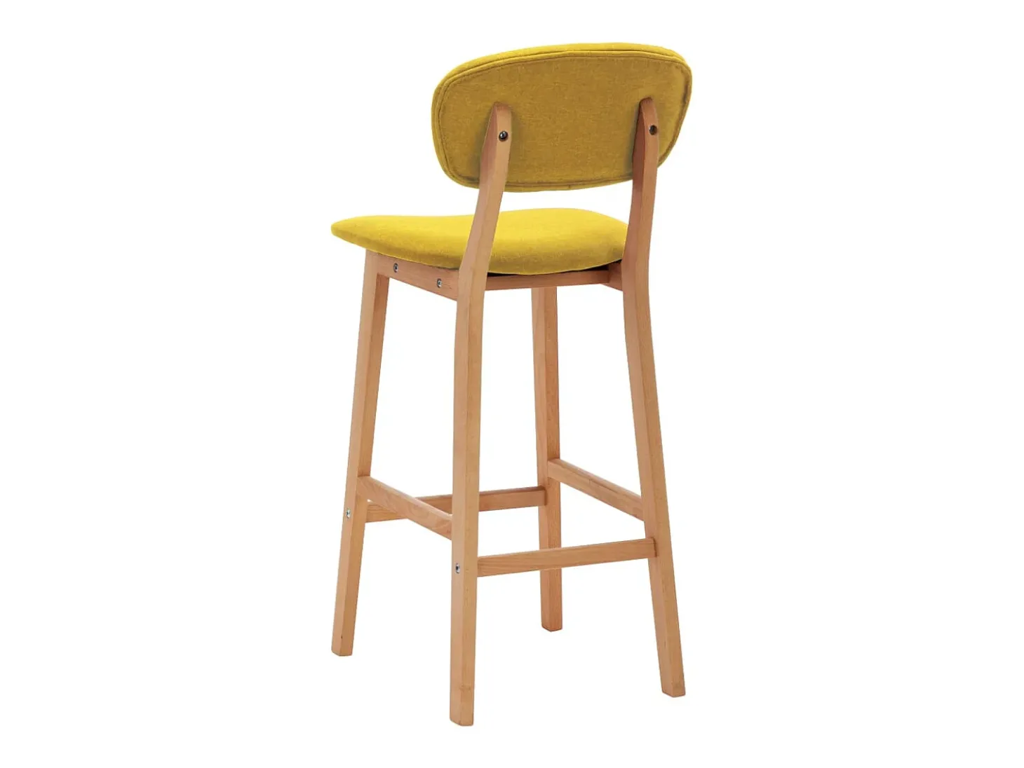 Bancos de bar 2 pcs tecido amarelo mostarda