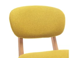 Bancos de bar 2 pcs tecido amarelo mostarda