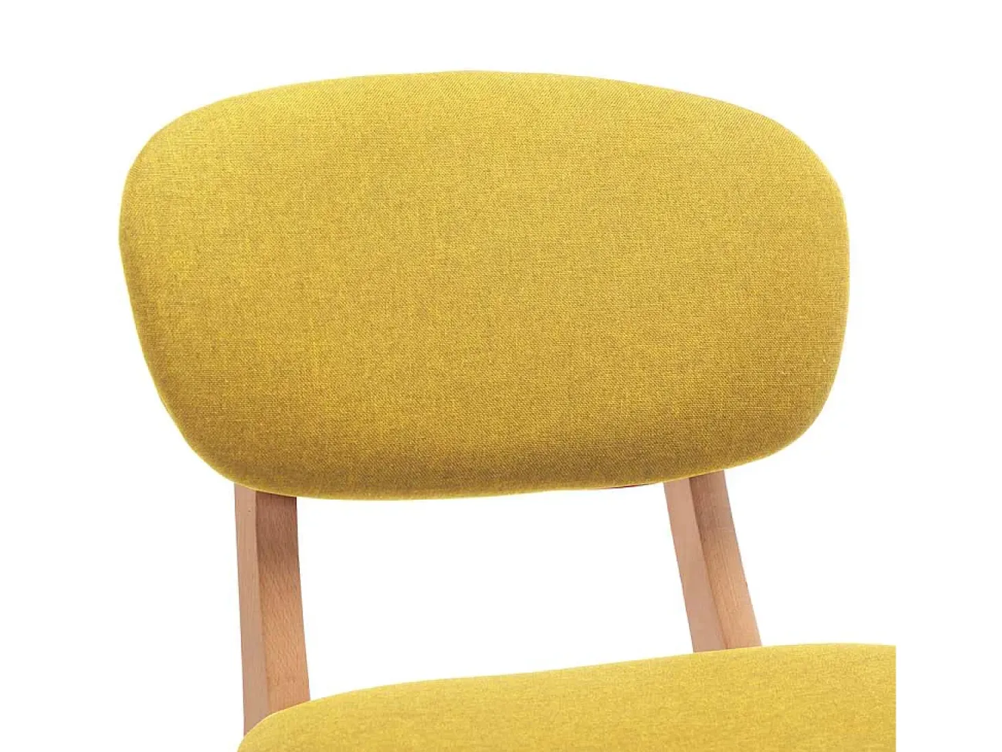 Bancos de bar 2 pcs tecido amarelo mostarda