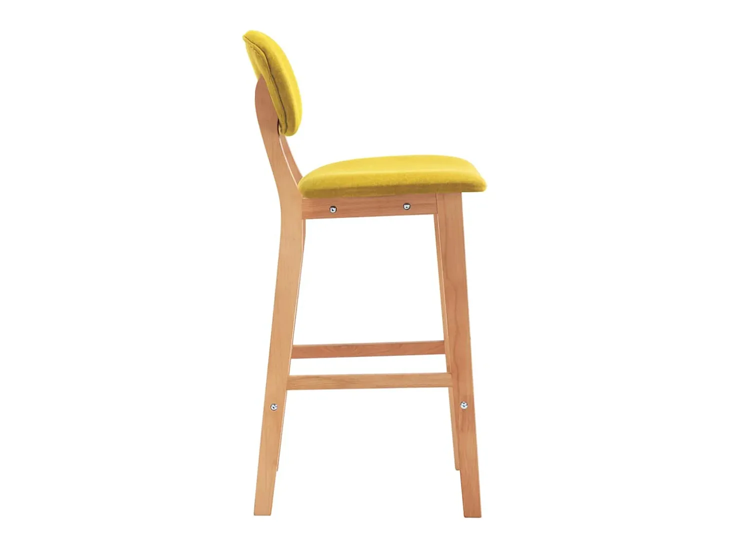 Bancos de bar 2 pcs tecido amarelo mostarda