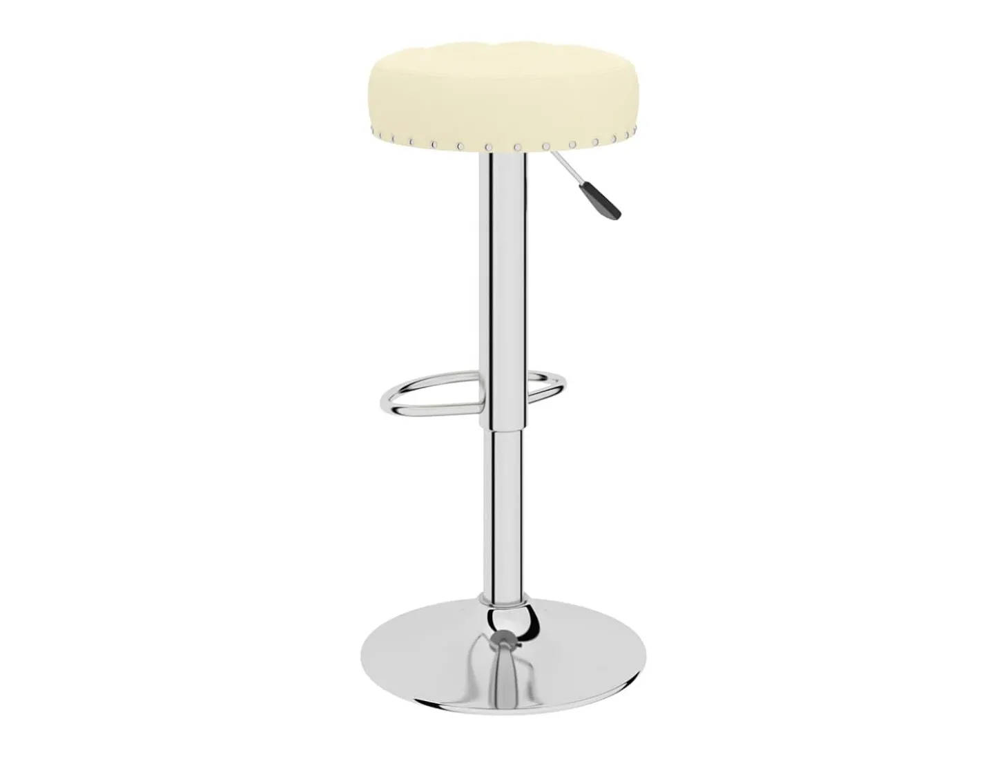 Bancos de bar 2 pcs tecido cor creme