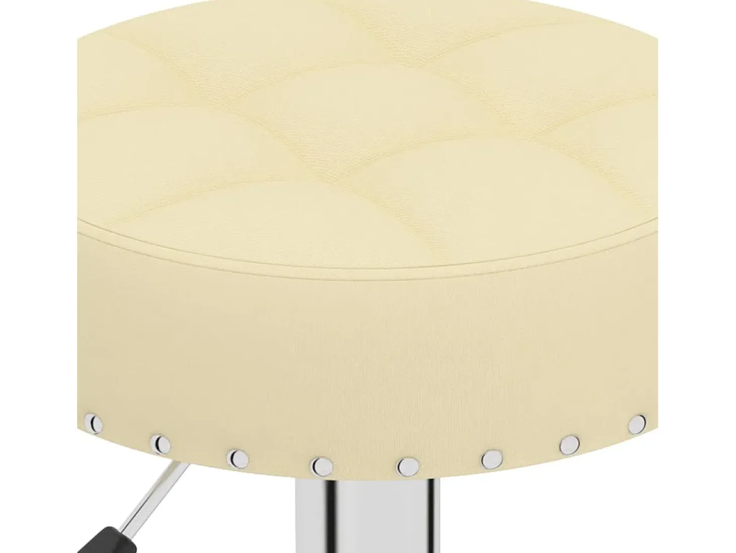 Bancos de bar 2 pcs tecido cor creme