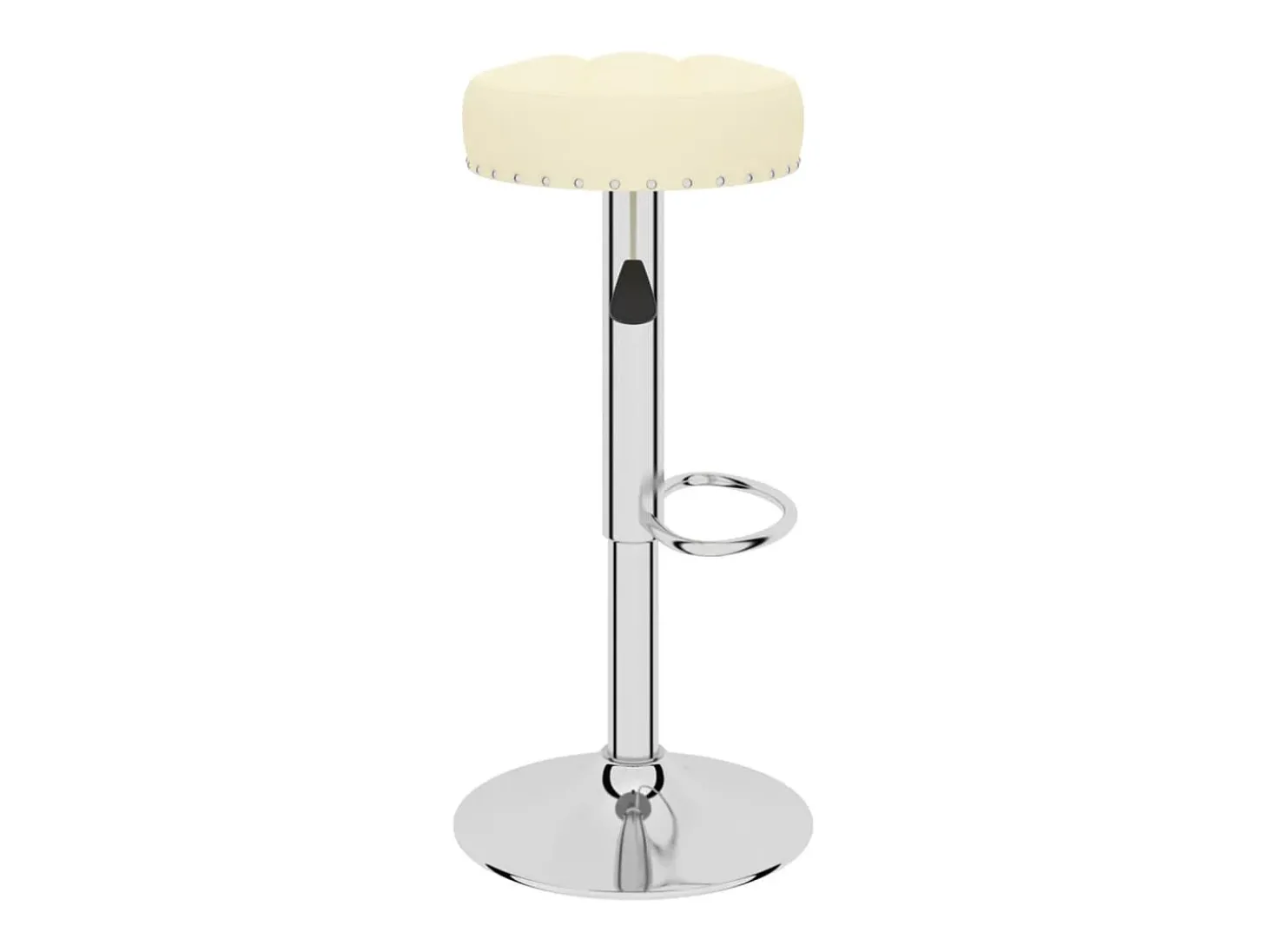 Bancos de bar 2 pcs tecido cor creme