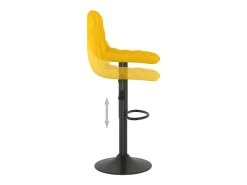 Bancos de bar 2 pcs veludo amarelo