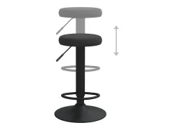 Bancos de bar 2 pcs veludo preto