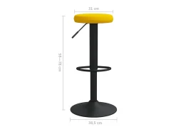 Bancos de bar 2 pcs veludo amarelo mostarda