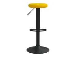 Bancos de bar 2 pcs veludo amarelo mostarda