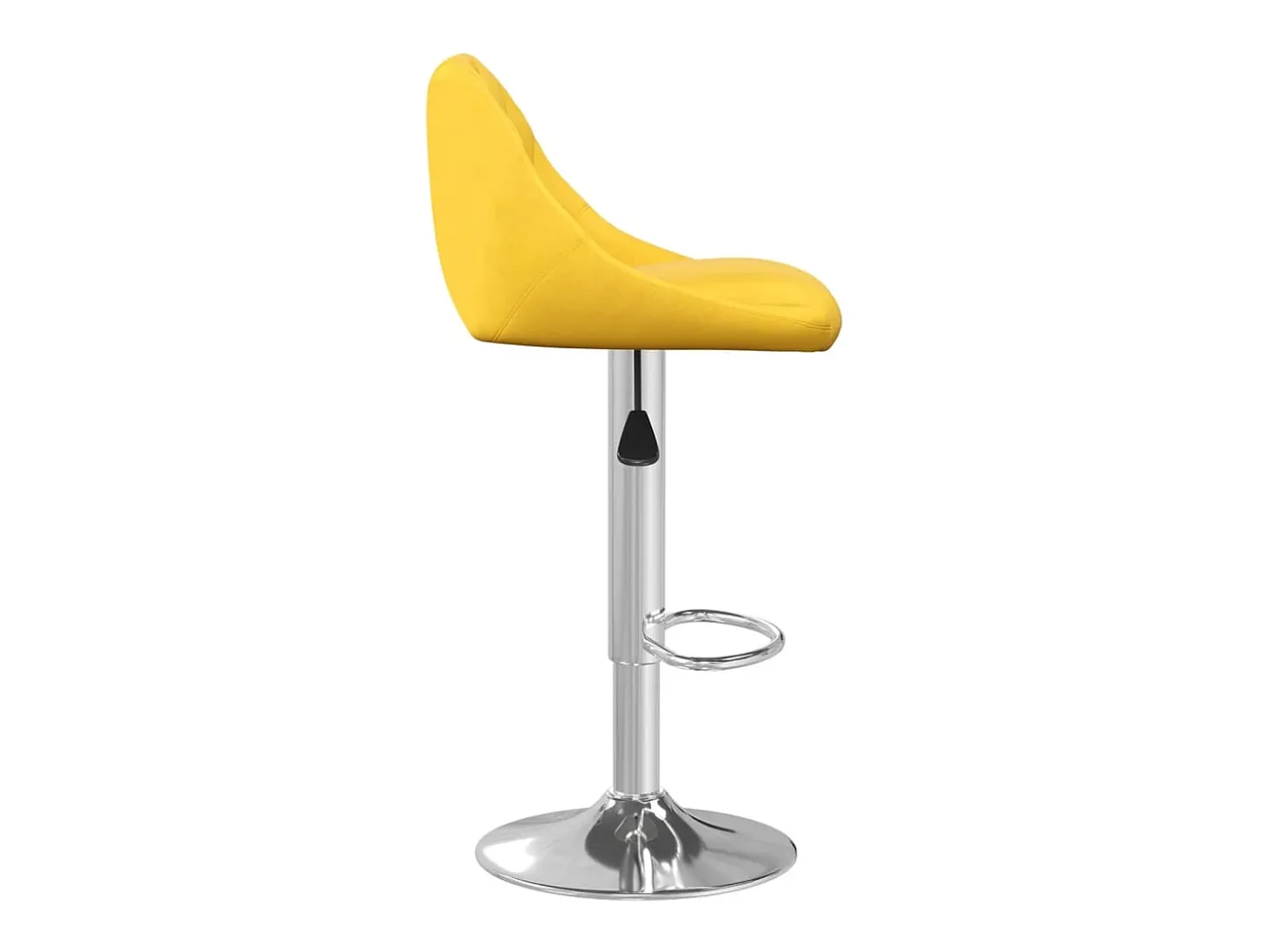 Bancos de bar 2 pcs veludo amarelo mostarda