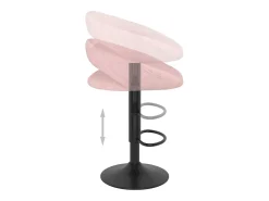 Bancos de bar 2 pcs veludo rosa