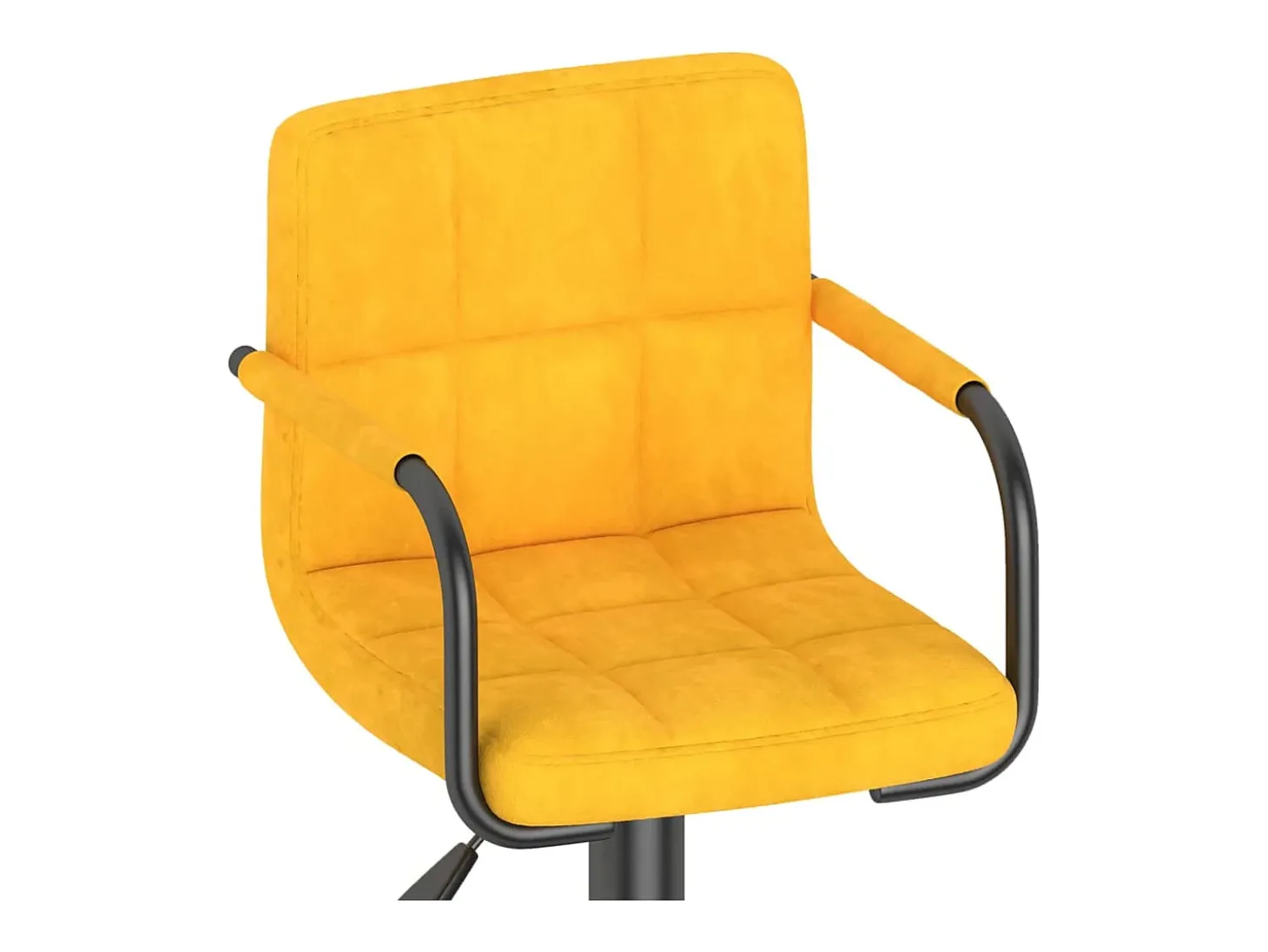 Bancos de bar 2 pcs veludo amarelo mostarda