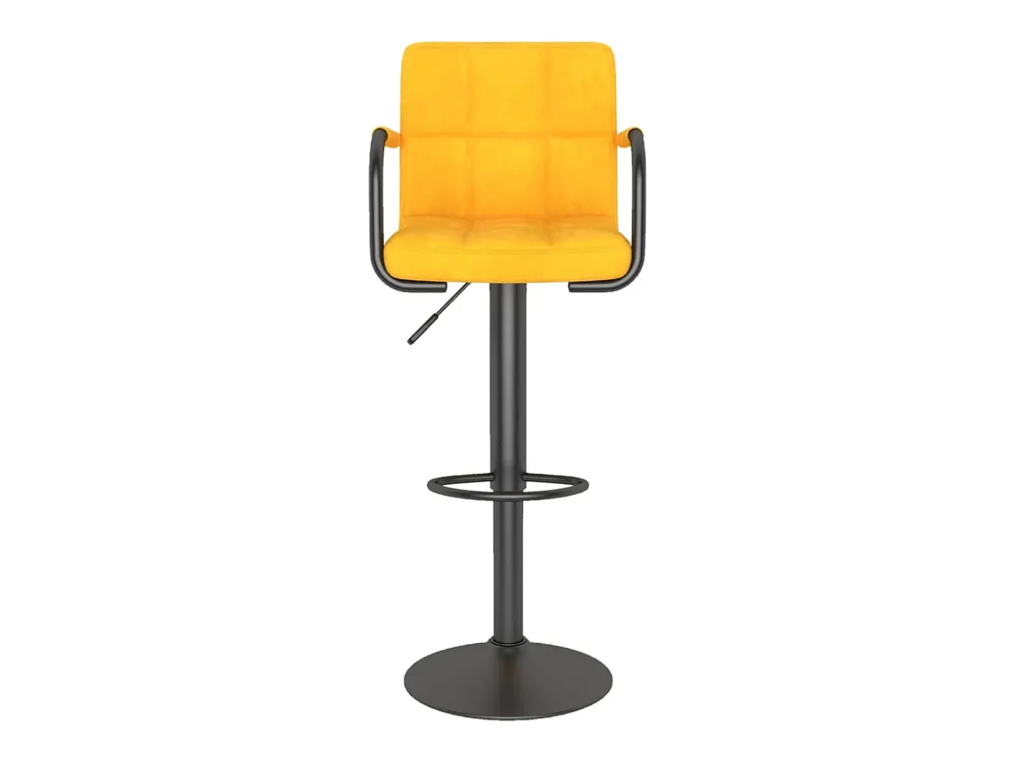 Bancos de bar 2 pcs veludo amarelo mostarda