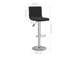 Bancos de bar 2 pcs veludo preto