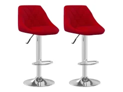 Bancos de bar 2 pcs veludo vermelho tinto