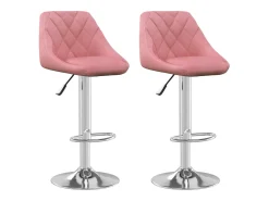 Bancos de bar 2 pcs veludo rosa