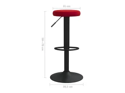 Bancos de bar 2 pcs veludo vermelho tinto