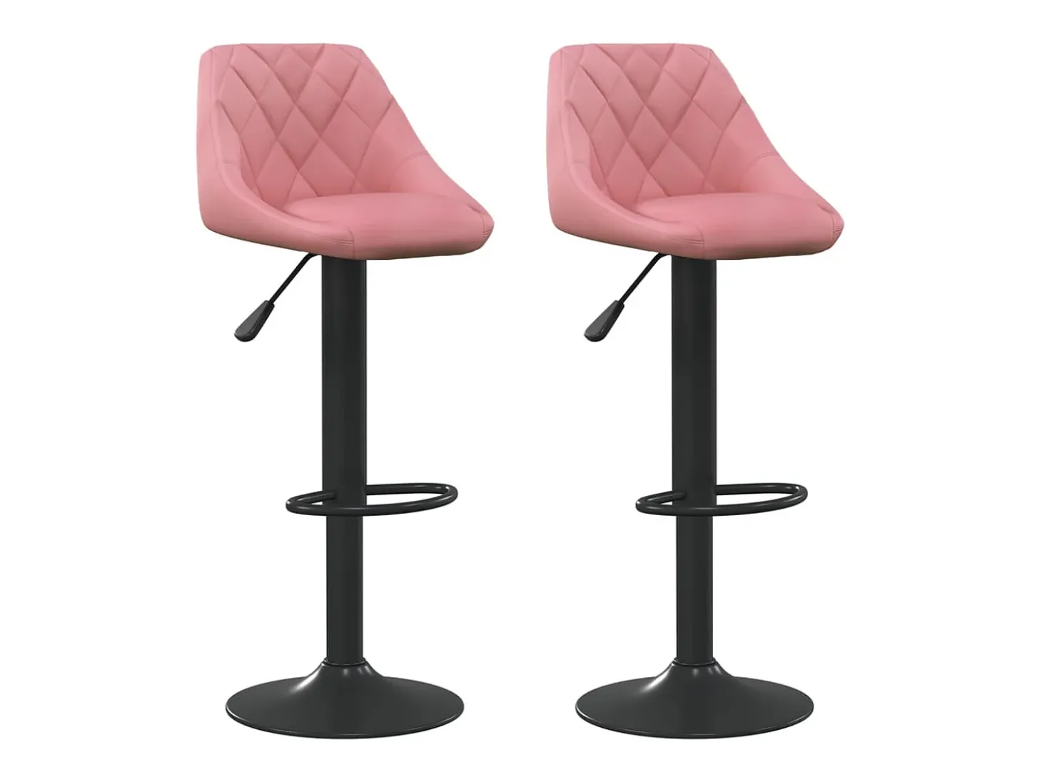 Bancos de bar 2 pcs veludo rosa PT816205