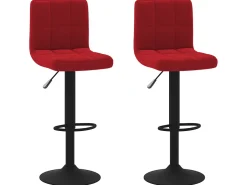 Bancos de bar 2 pcs veludo vermelho tinto PT688271