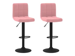 Bancos de bar 2 pcs veludo rosa