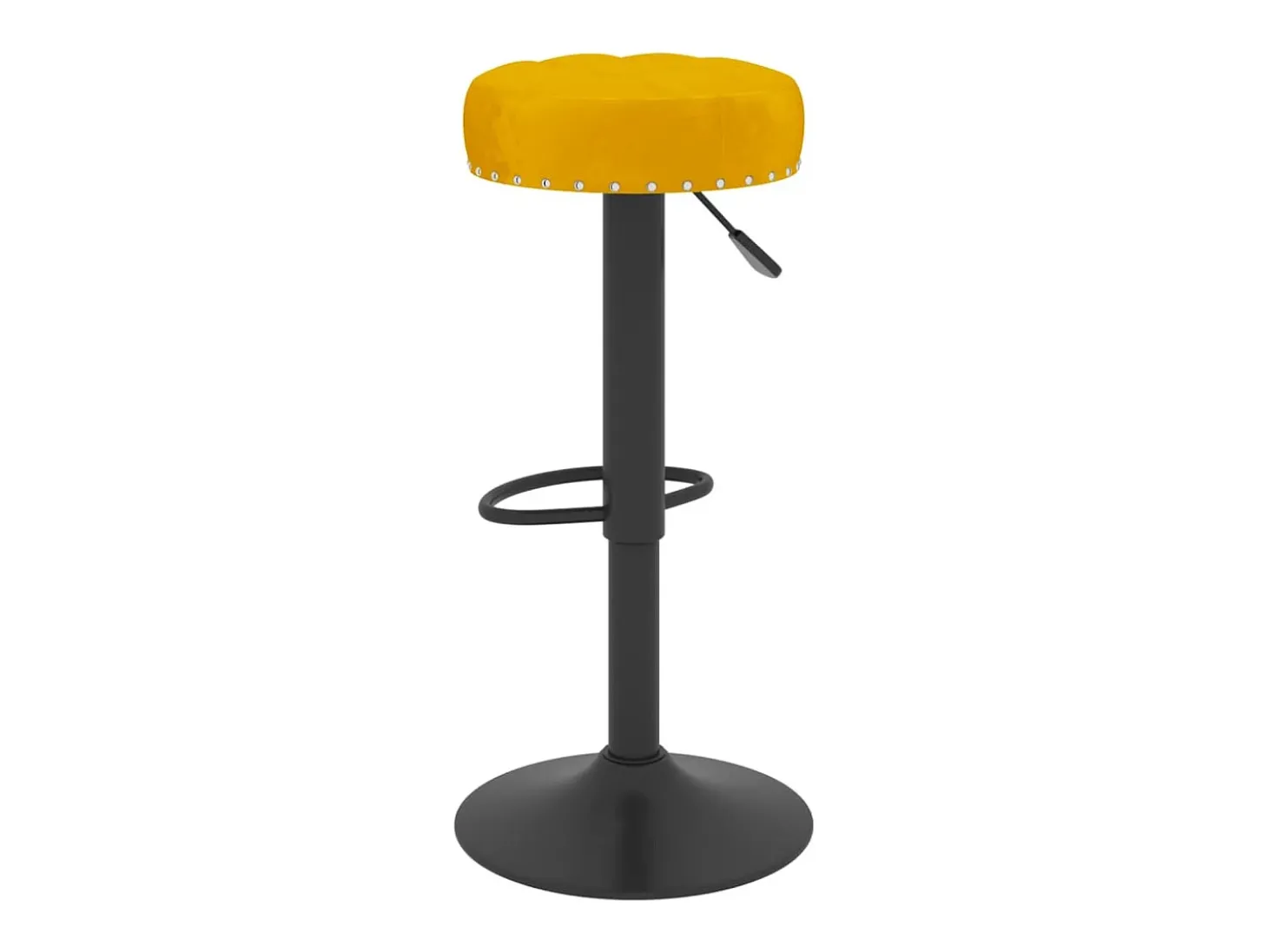Bancos de bar 2 pcs veludo amarelo mostarda